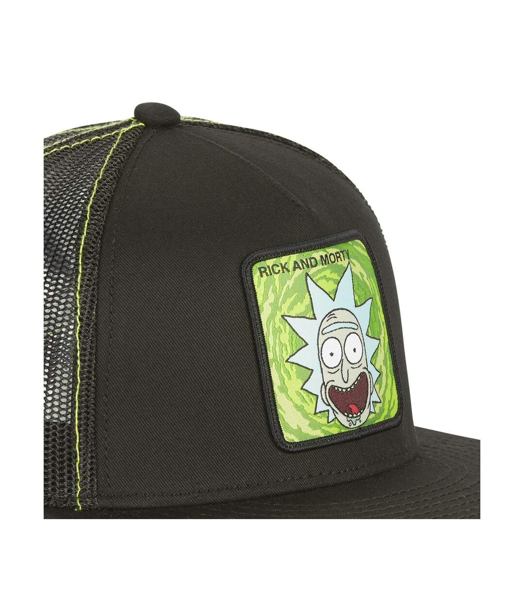 Casquette snapback  visière plate avec filet Rick et Morty Rick Capslab-3