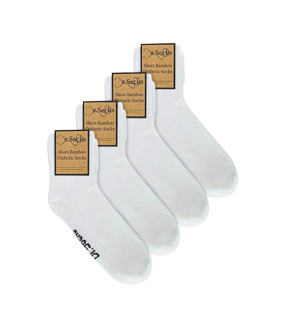 Dr.Socks - Chaussettes Diabetiques Bambou Larges Sans Elastique pour Homme Femme-2
