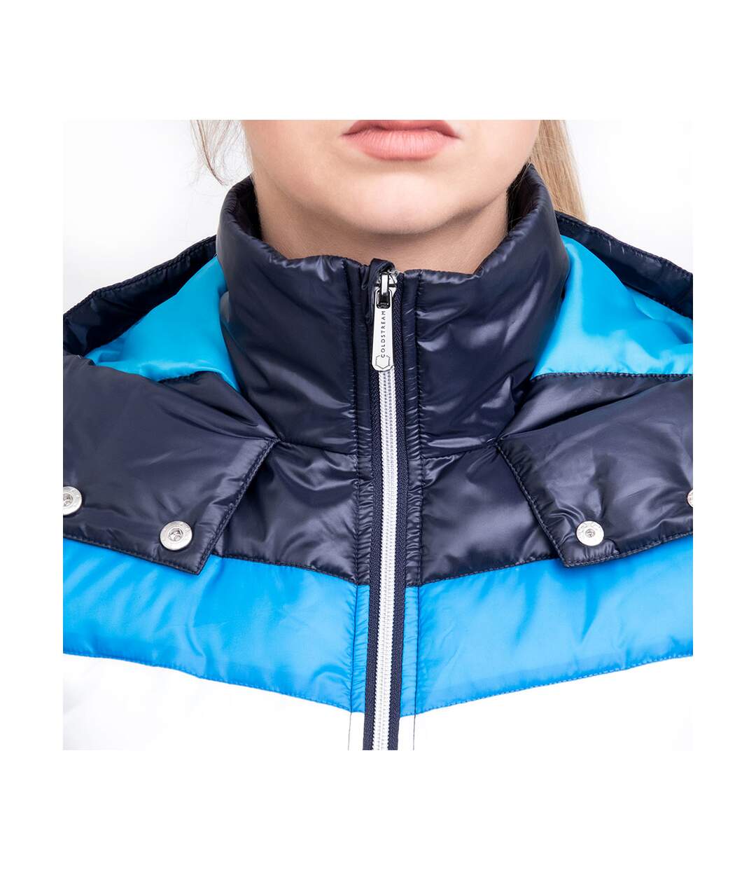 Manteau southdean femme bleu marine / blanc / bleu Coldstream