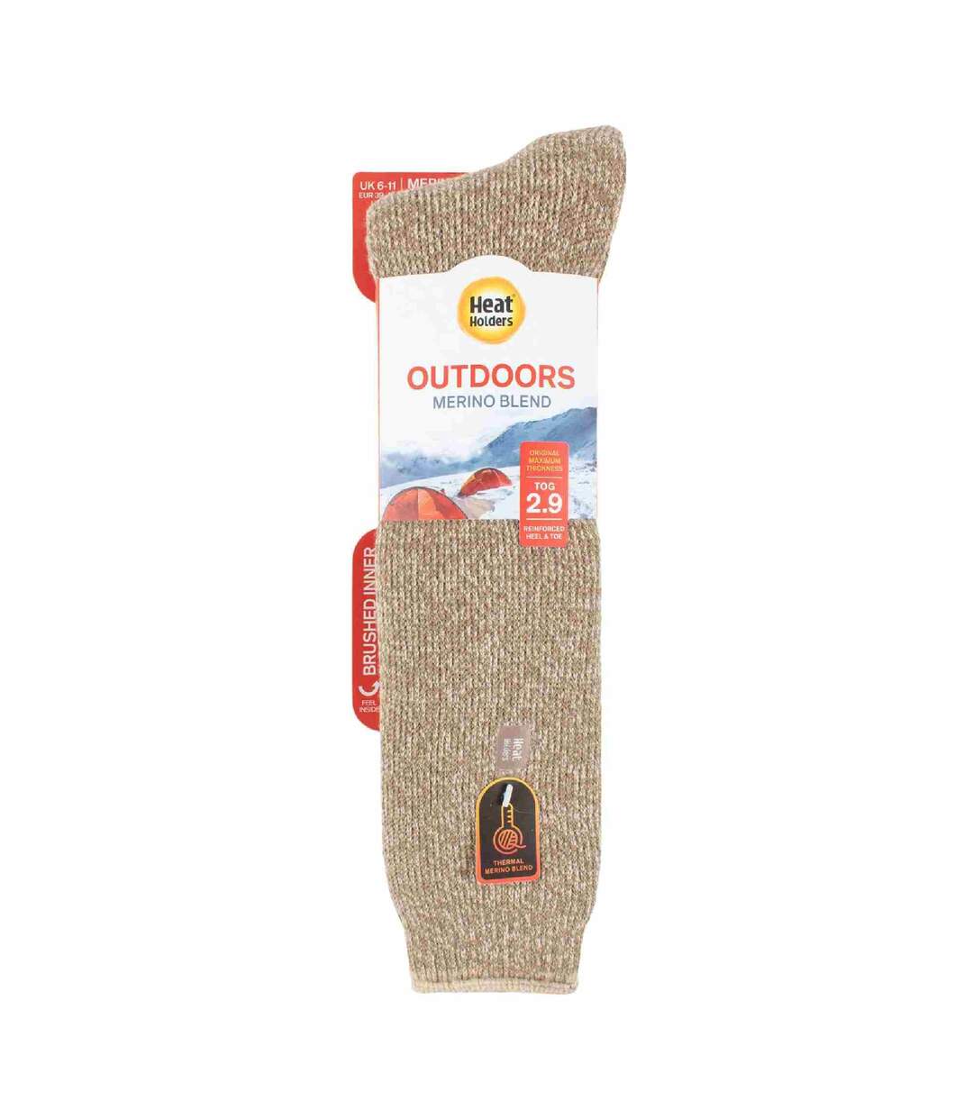 Mens Outdoor Knee High Thermal Merino Wool Socks for Winter-2