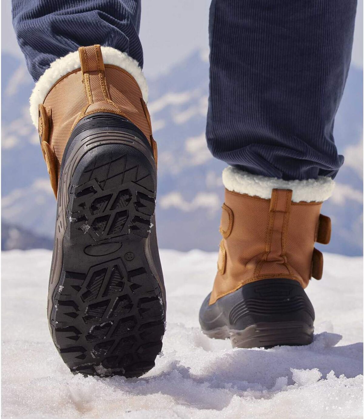 Men's Brown Sherpa-Lined Winter Boots - Water-Repellent  Atlas For Men
