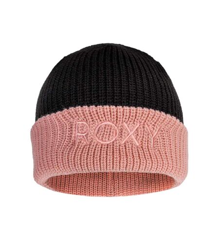 Bonnet noir/rose femme roxy freja beanie