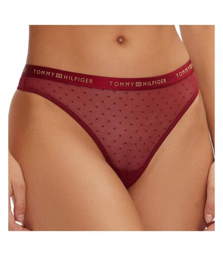 Lot de 3 strings blanc/rouge/noir femme tommy hilfiger thong - l