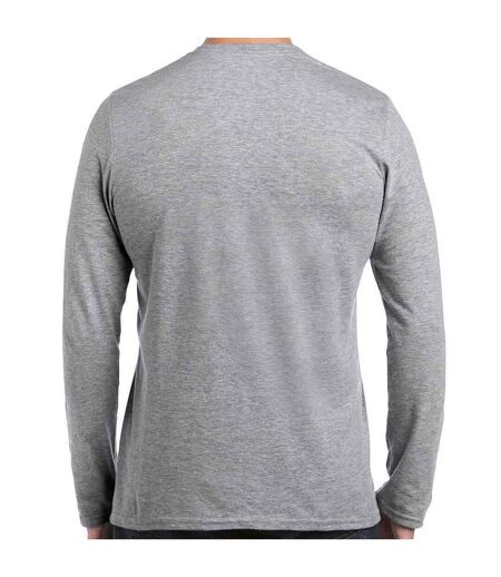 Unisex adult softstyle long-sleeved t-shirt sports gray Gildan