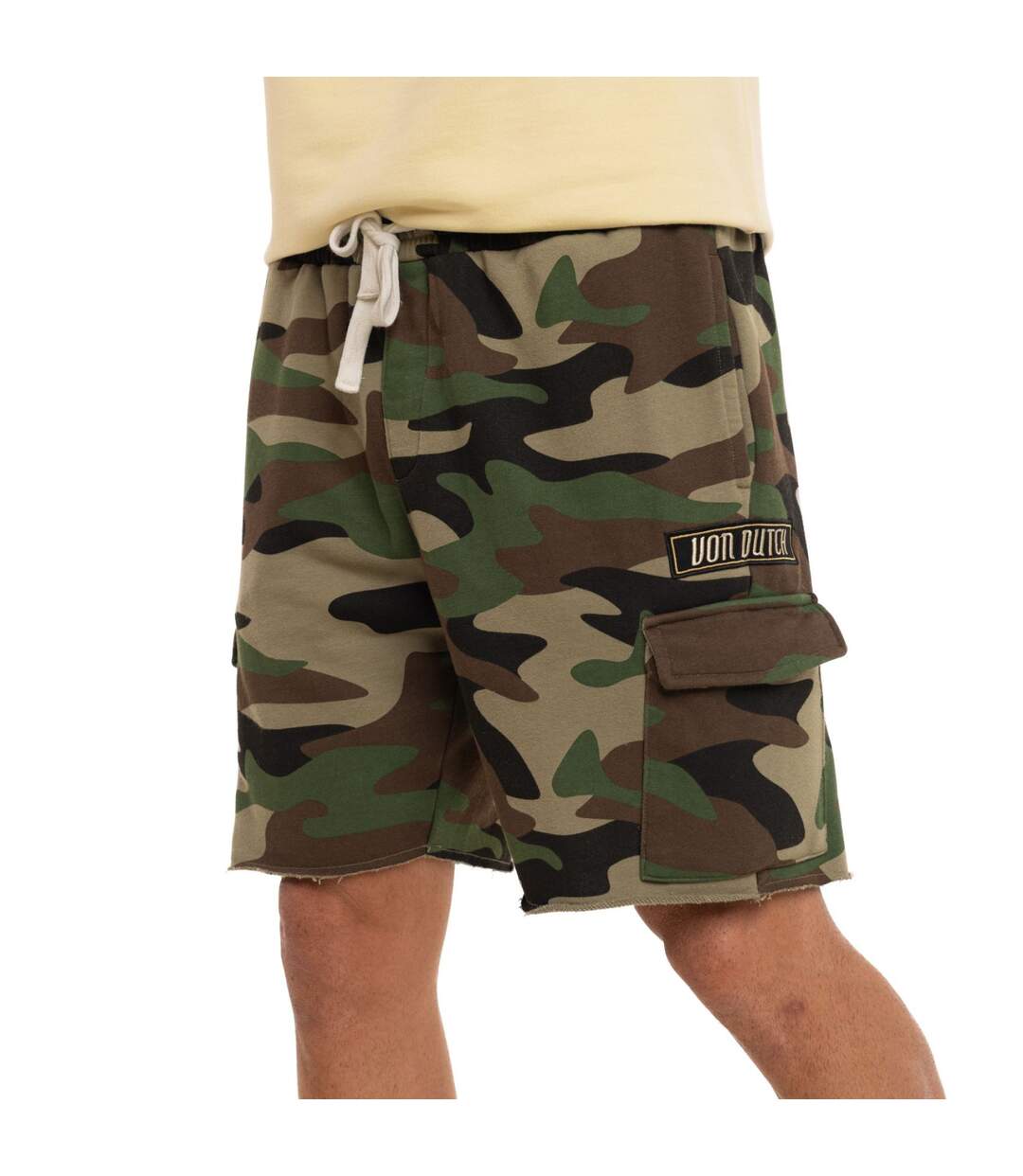 Bermuda cargo homme en french terry acid wash Vlad Vondutch-4