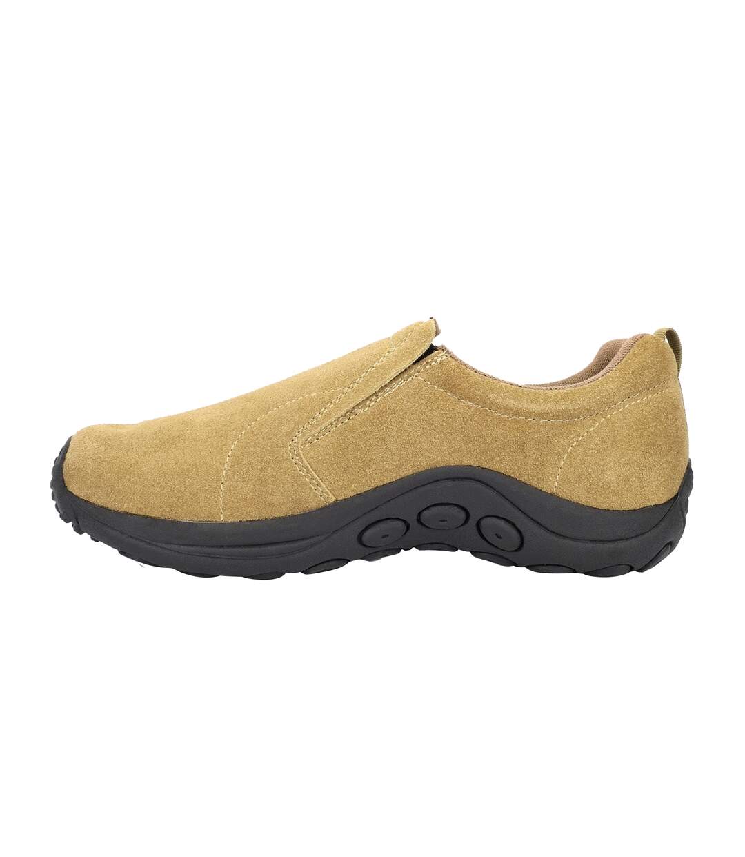 PDQ Adults Unisex Real Suede Ryno Slip-On Casual Trainers (Taupe) - UTDF140-2