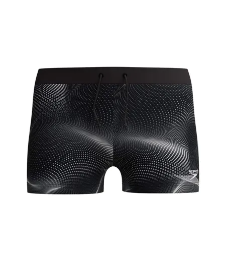 Mens Valmilton Dotted All-over Print Swim Shorts Black Grey Speedo