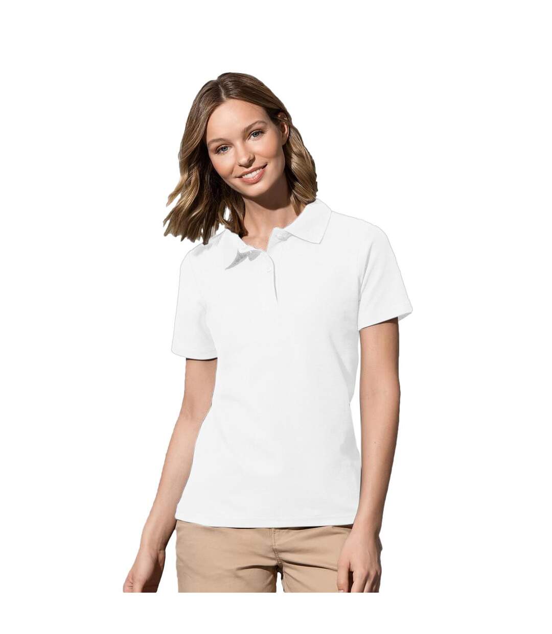 Polo Femme Blanc Stedman Classics-1