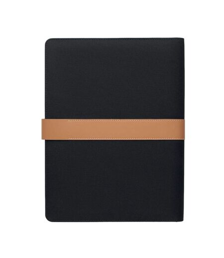 Faux rpet a4 conference folder one size black MidOcean