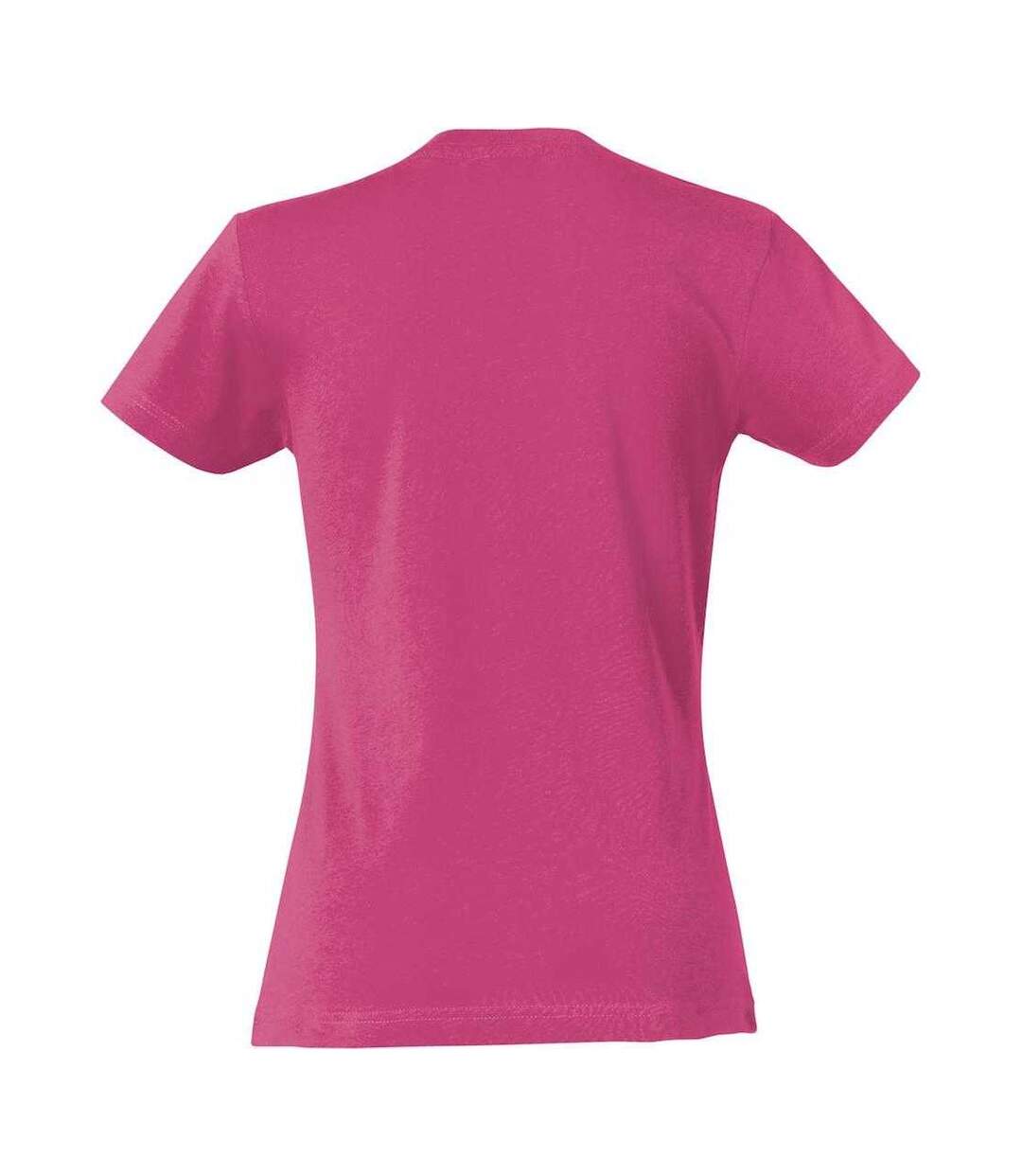 Womens/ladies Plain T-shirt Bright Cerise Clique-2