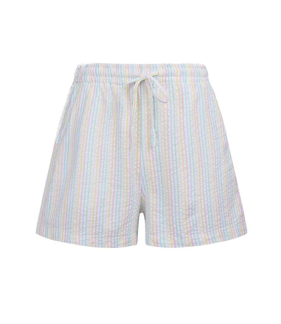 Short à rayures blanc  femme teddy smith sublima-1