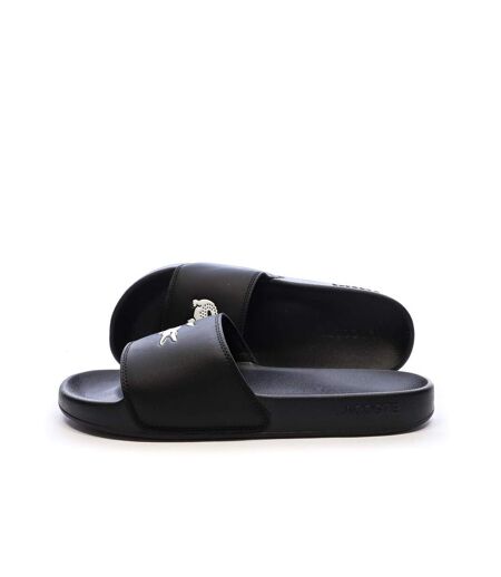 Claquettes noires/blanches homme lacoste serve