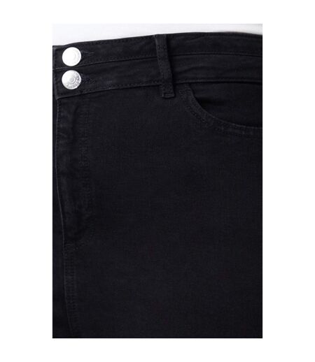 Womens/ladies double waist detail plus skinny jeans black Dorothy Perkins