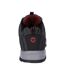 Mens Auckland Lite Suede Walking Shoes Graphite Grey Dark Red Hi-Tec-2