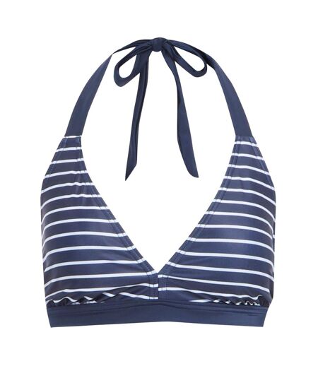 Womens/ladies Flavia Stripe Bikini Top Navy White Regatta