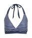 Womens/ladies Flavia Stripe Bikini Top Navy White Regatta-1