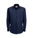 B&C Mens Smart Long Sleeve Poplin Shirt / Mens Shirts (Navy Blue) - UTBC111