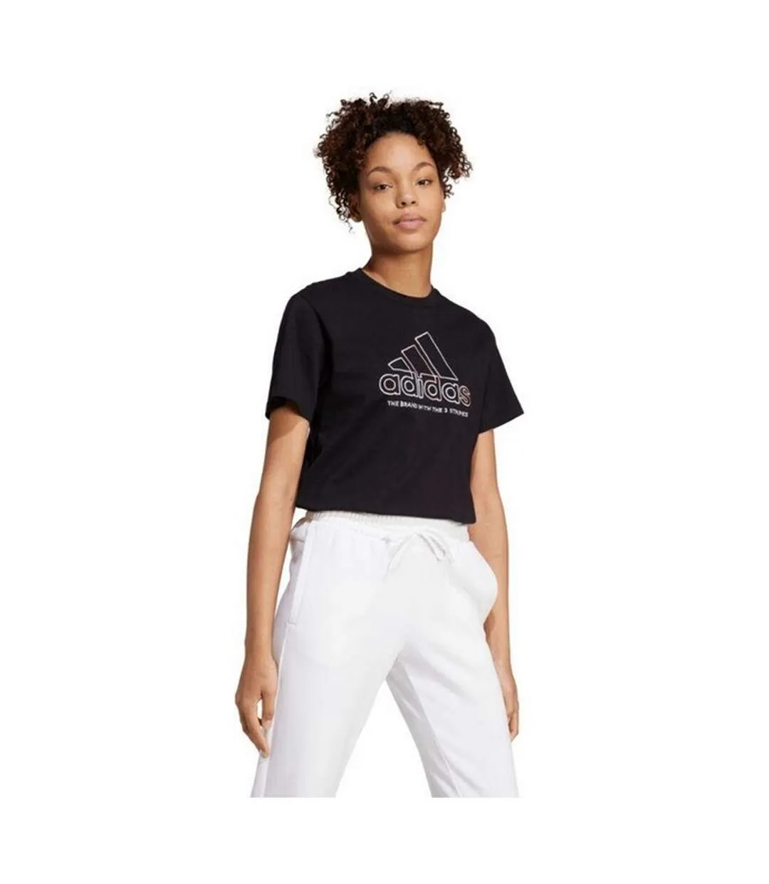 T-shirt Style Logo Xpress Femme Noir Adidas-4