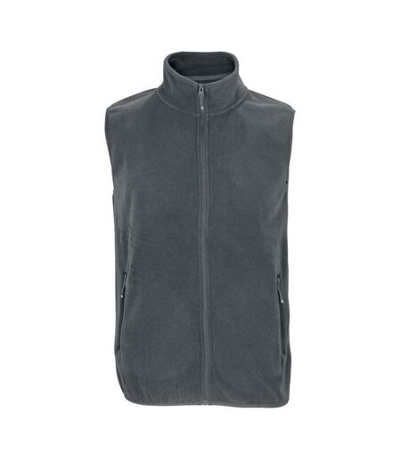 Unisex adult factor microfleece recycled body warmer charcoal SOLS