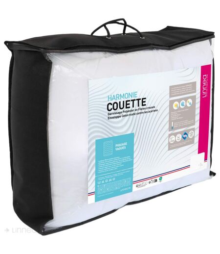 Couette polyester HARMONIE fibre creuse siliconée 4 saisons