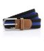 Asquith & Fox Mens Two Colour Stripe Braid Stretch Belt (Black/Royal) - UTRW5539-2