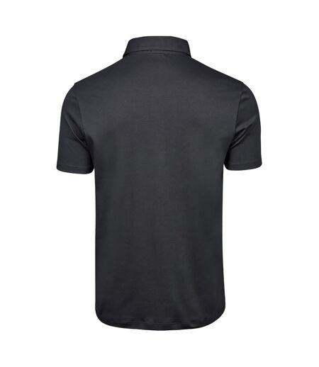 Tee Jays Mens Pima Short Sleeve Cotton Polo Shirt (Black) - UTBC3812