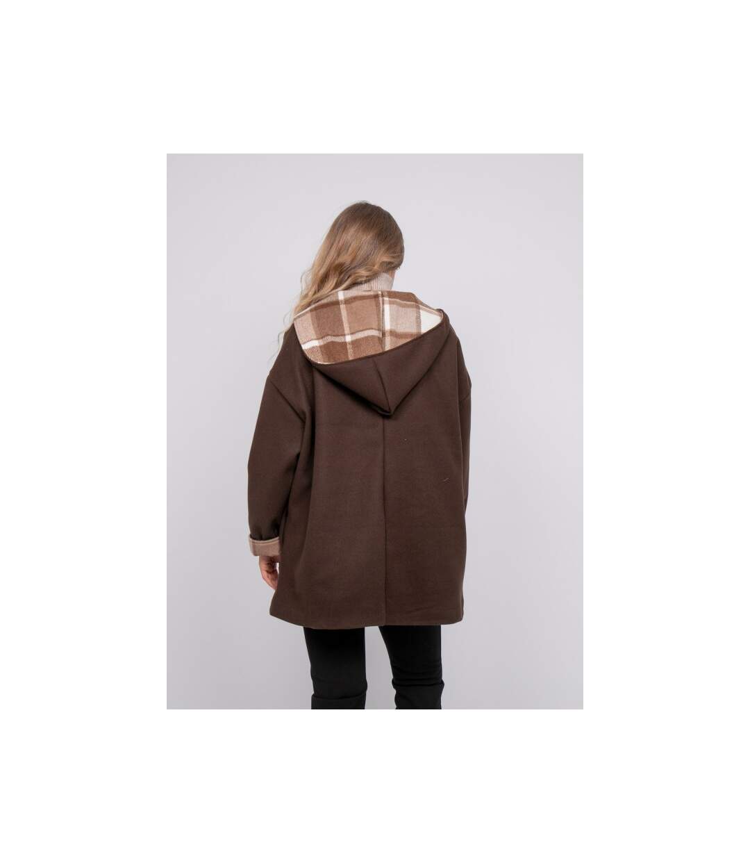 Manteau capuche doublure carreaux ULEZ - Dona X Lisa-2