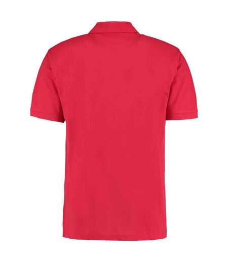 Mens klassic piqué polo shirt cardinal red Kustom Kit