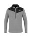 Mens Zip Neck Slim Fleece Top Heather Salewa-1