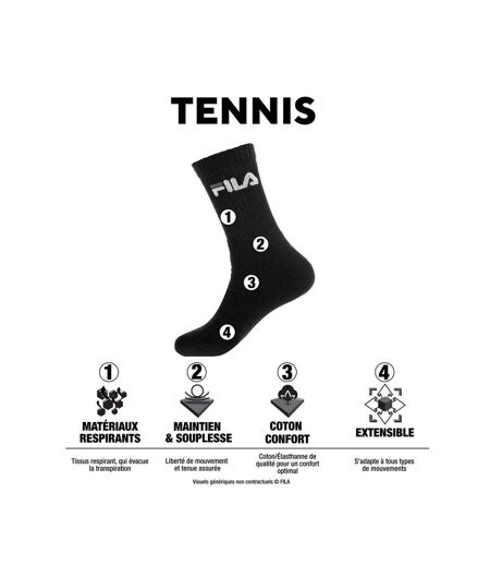 Lot de 6 Paires de chaussettes Tennis homme F9090DR Fila