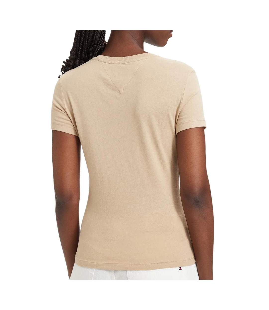 T-shirt beige femme tommy hilfiger tjw c-2