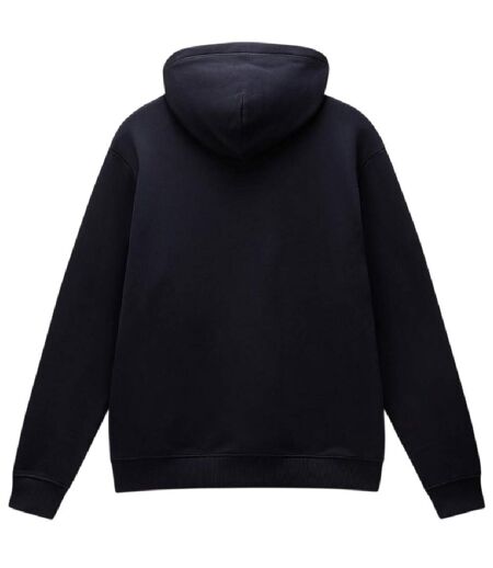 Sweat À Capuche Motif/style Logo Rectangulaire Homme Noir Napapijri