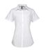 Womens/ladies Supreme Poplin Short-sleeved Shirt White Premier-1