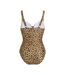 Maillot De Bain 1 Pièce Motif/style Léopard Sakari Femme Beige Noir Regatta-2