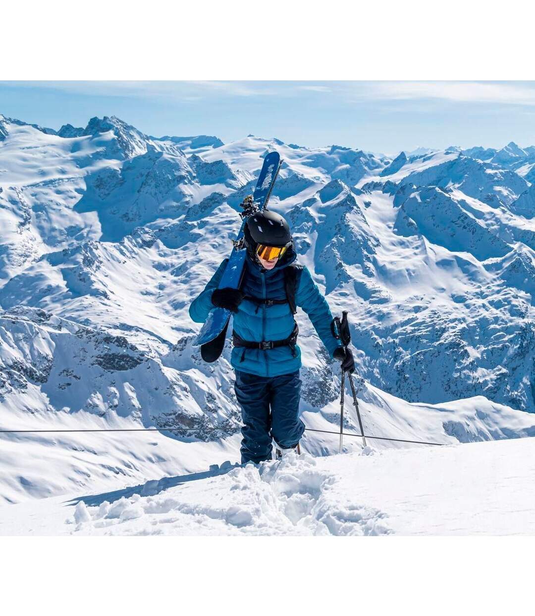 Doudoune technique avec capuche DPN001 - Bleu - Homme - Sports d'hiver - Ski