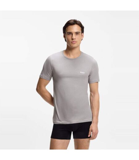 Pack Of 3  Mens Plain Pyjama Top  White Blue Grey Hugo