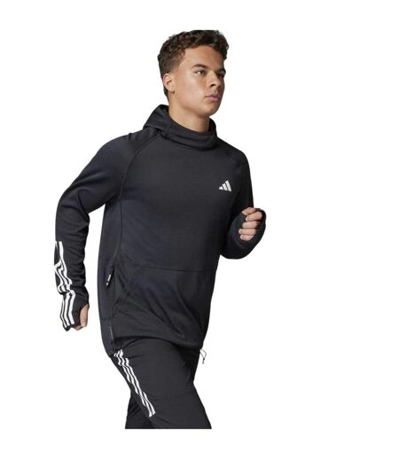 Sweat À Capuche Motif/style 3 Rayures Own The Run Homme Noir Adidas