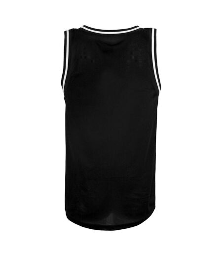 Mens mesh tank top black/white Build Your Brand