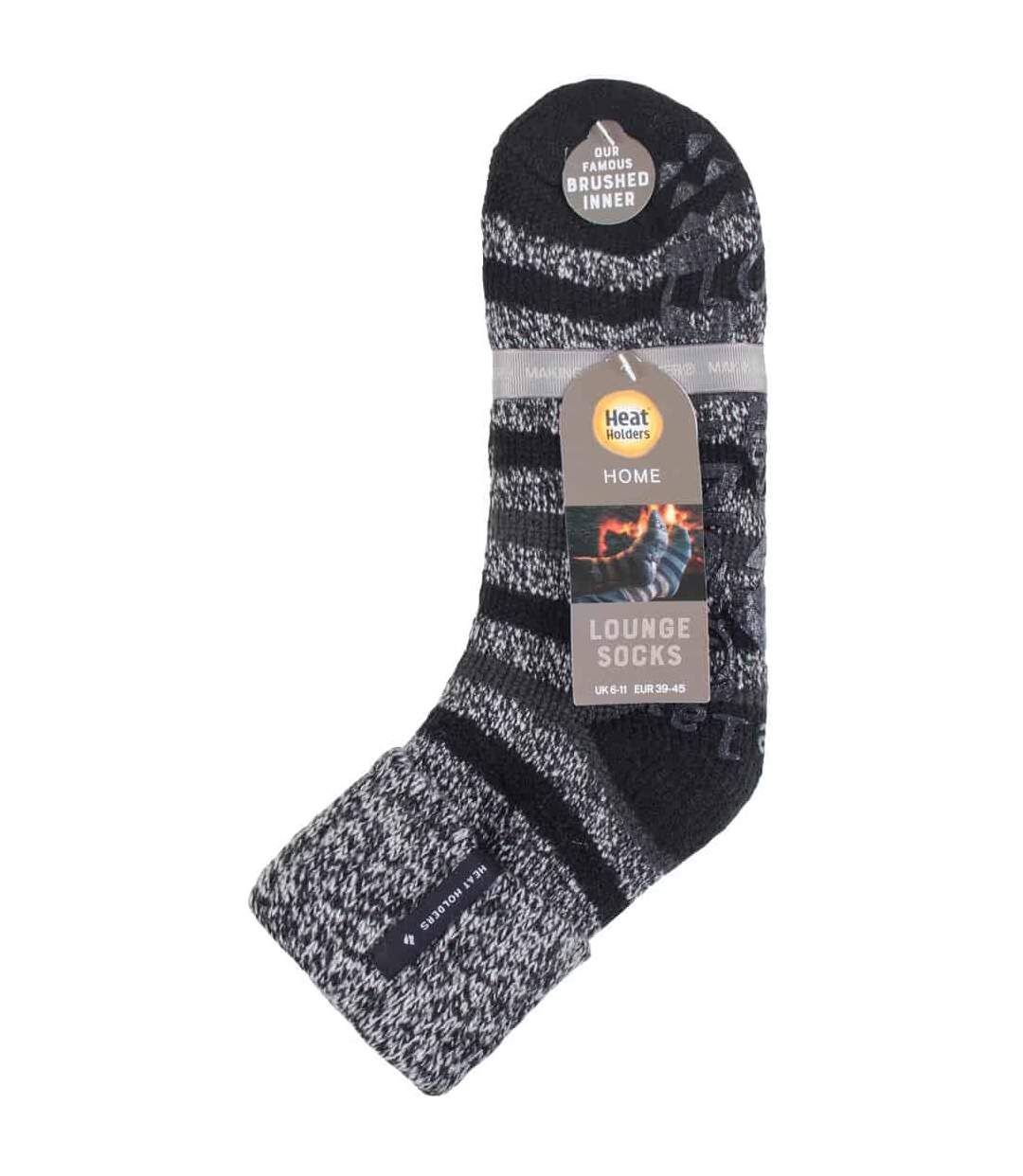 Men's Warm Fleece-Lined Non-Slip Lounge Bed Socks-2