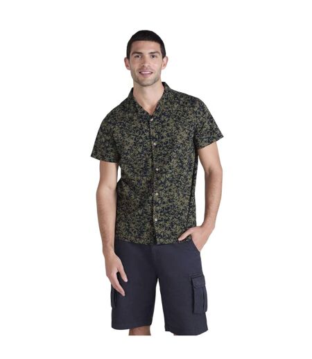 Mens will palm tree shirt khaki green Animal