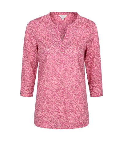Womens/ladies petra floral 3/4 sleeve shirt bright pink Mountain Warehouse
