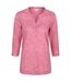 Womens/ladies petra floral 3/4 sleeve shirt bright pink Mountain Warehouse-1
