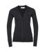 Russell Collection Ladies/Womens V-neck Knitted Cardigan (Black)