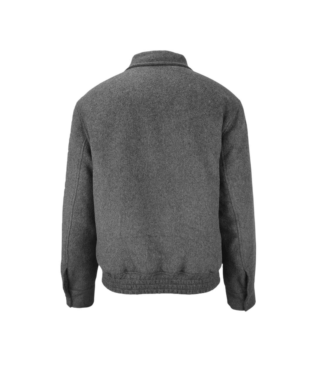 Mens York Wool Blend Bomber Jacket Grey Marl Jack Wills-4