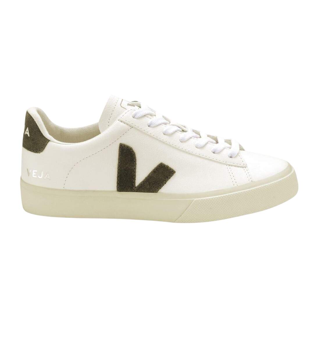 Baskets Campo Femme Blanc Kaki Veja-2