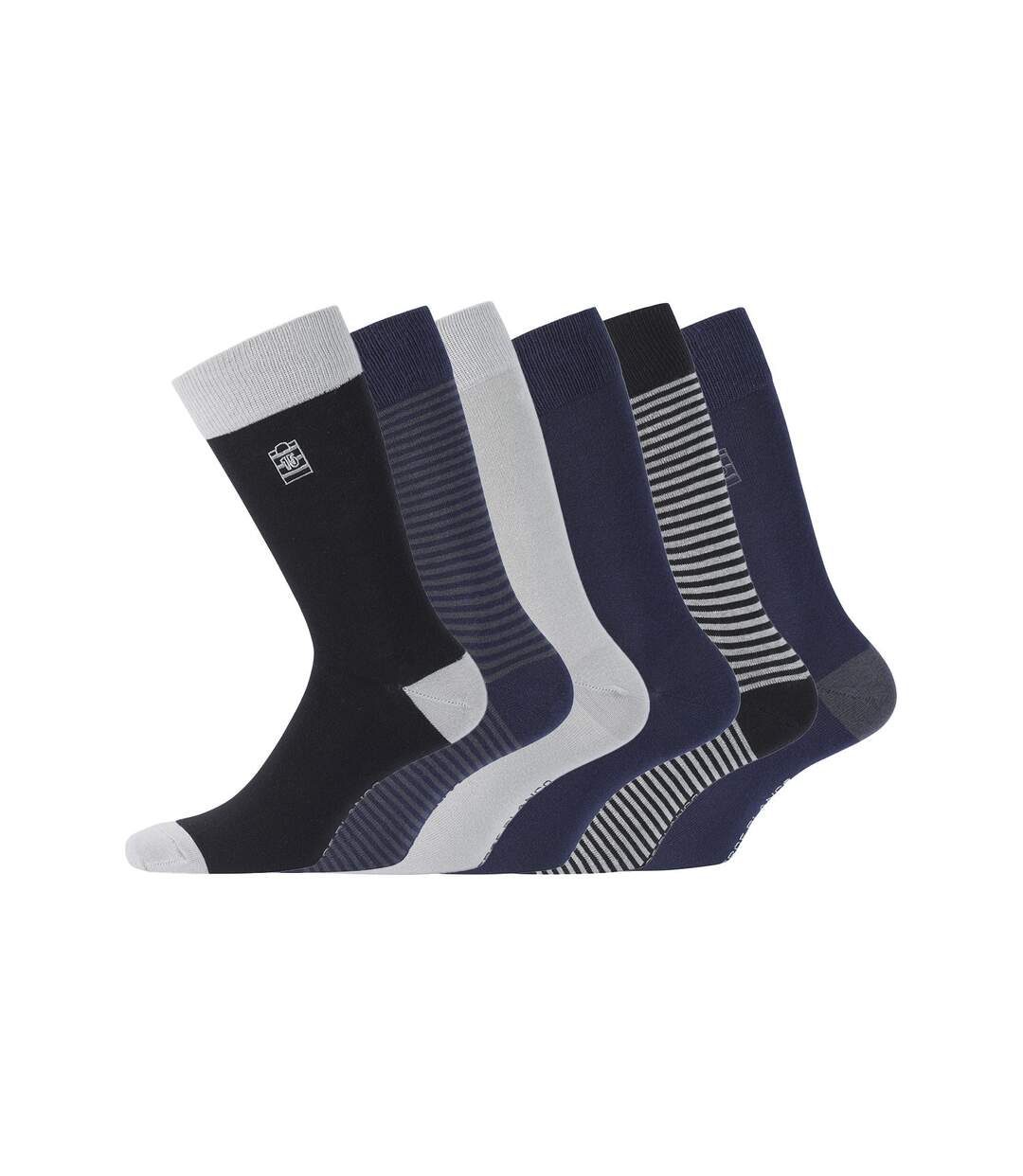 Lot de 6 Paires de Chaussettes de ville coton homme Serge Blanco