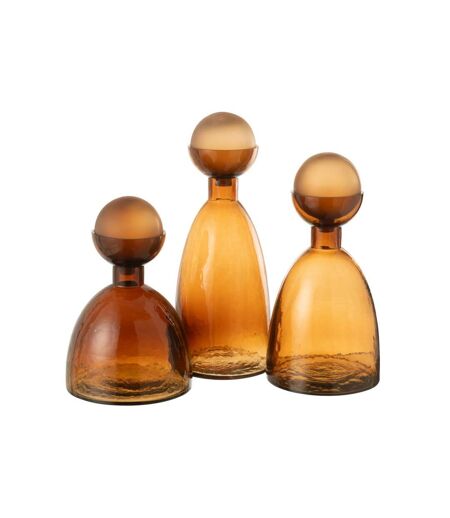 Vase Bouteille Bouchon en Verre Yoko 43cm Marron