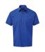 Mens short sleeve poplin shirt royal blue Premier