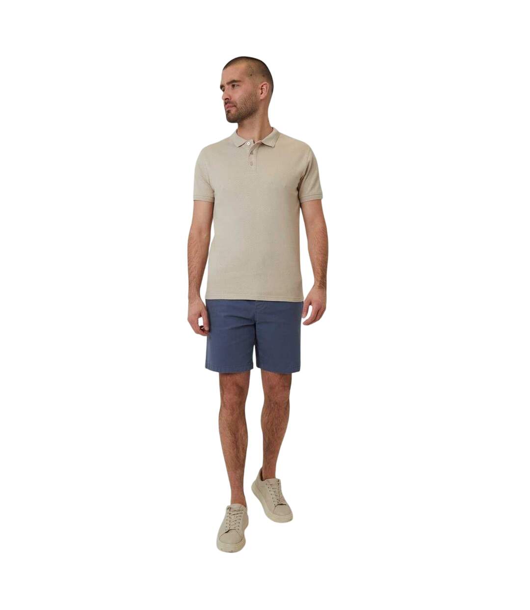 Mens Rocco Short-sleeved Polo Shirt Stone Threadbare-4
