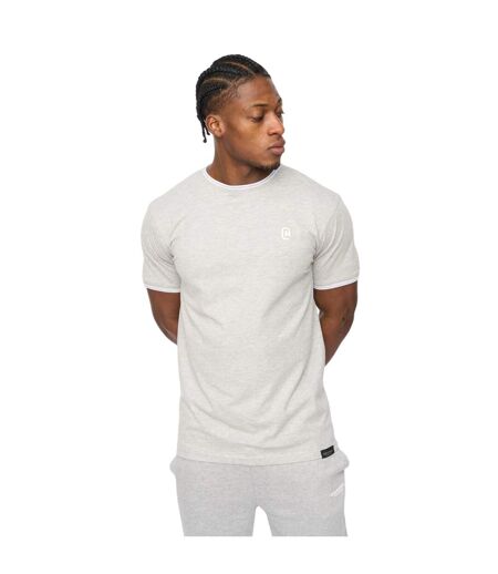 Mens Preece T-shirt Grey Marl Crosshatch